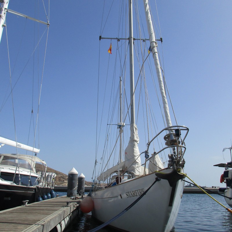 STARFIRE on a finger pontoon in Yacht Port Cartagena(1)